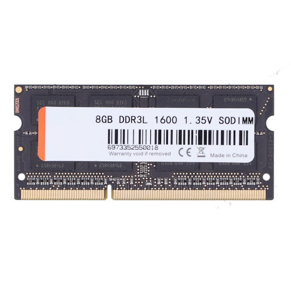 WALRAM minnesmodul svart för Intel/AMD bärbar dator 1600mhz PC3L‑12800 204Pin 1.35V8GB
