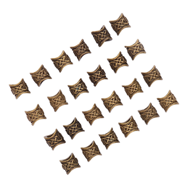 Dreadlocks Perler Legering Hårrør Perler Anheng dekorasjon for hårfletting Halskjede Armbånd Bronse