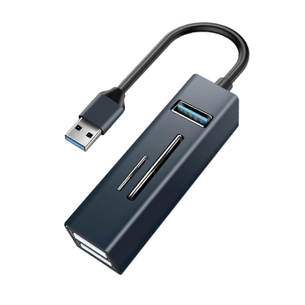 1x3.0+2x2.0 Usb Hub Med Tf Sd-kortplats 5 Portar Förlängd Kabel Splitter Adapter