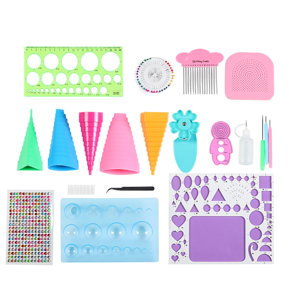 Käsityön paperikortti askartelu Quilling työkalusarja Pinsetit helmet neula DIY Scrapbooking lisävaruste