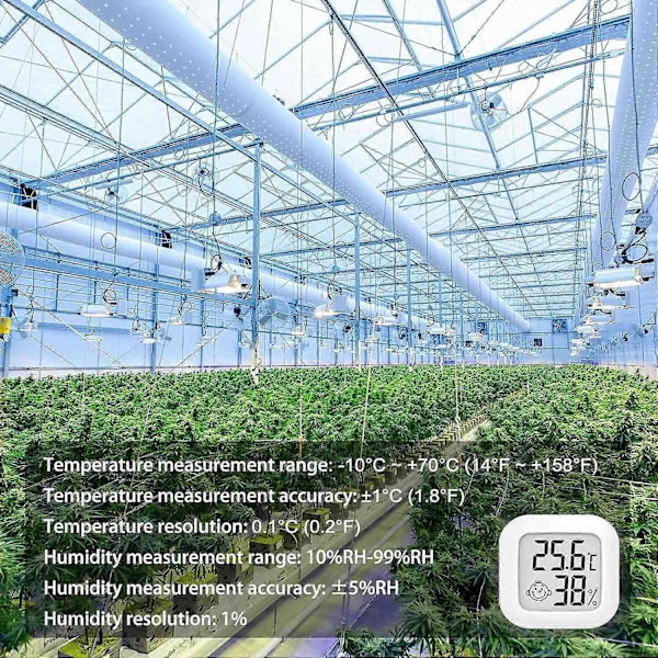 2025 Egnet 2 stk. Hygrometer Celsius termometer, mini væg digital indendørs temperatur- og fugtighedsmåler