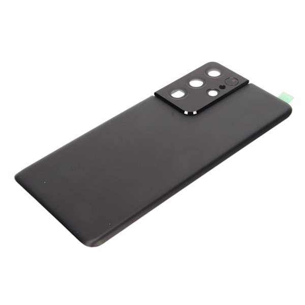 Bakglassdekselutskifting med forhåndsinstallert kameralinse og tapedeler for Galaxy S21 Ultra Svart