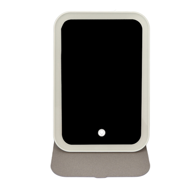 LED Makeup Spejl 3 Lysfarver Justerbar Lysstyrke Touch Switch Spejl til Hjem Rejse Brug Blå