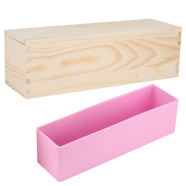 DIY Rosemønster Håndlaget Brød Såpeform Silikonforing Form Kakebaking Treboks (Rosa Silikonboks Treboks)