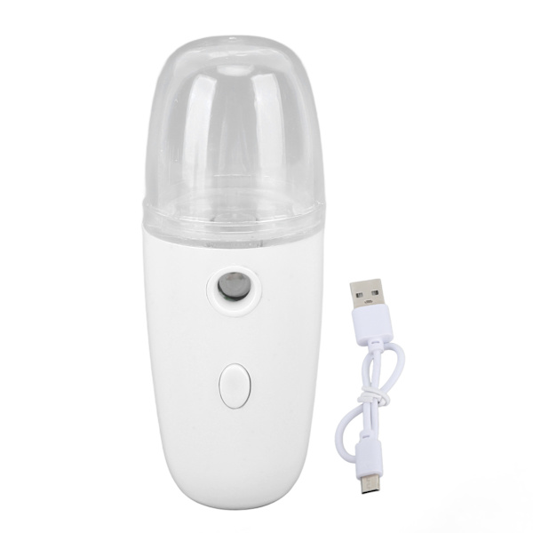 30ML Ansigtsfugtende Mists Sprayer 150mAh Bærbar Ansigtsbefugter til Vandreture Hvid