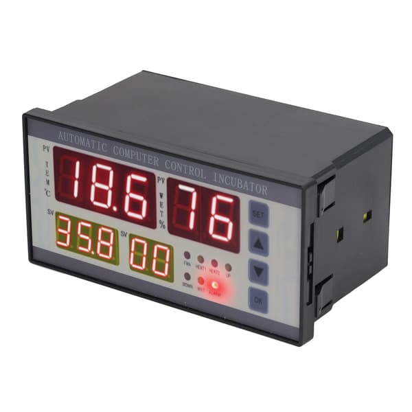 Inkubatorstyring Automatisk eggvending Temperatur Fuktighetskontroll Inkubator Temp RH-kontroller AC160V‑240V