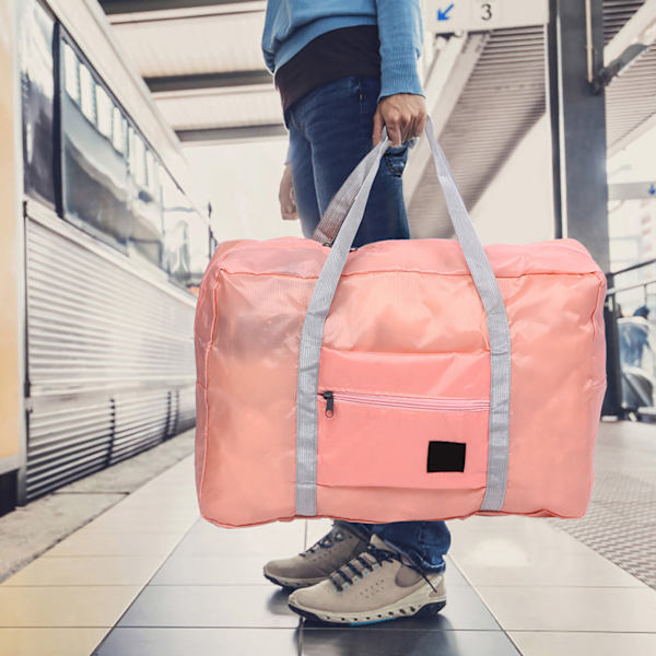 Stor vandtæt sammenklappelig duffel taske rejse bagage opbevaringsposer arrangørPink