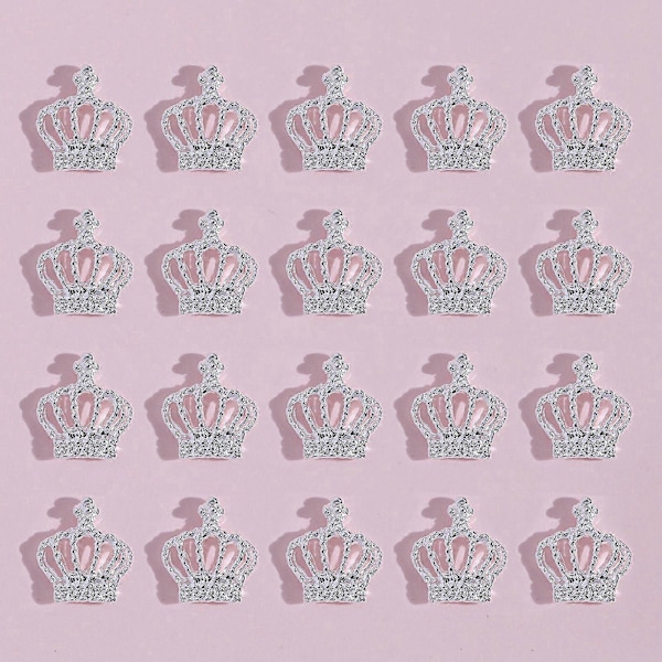 20 stk. Krone Design Negle Charms med Rhinestones Neglekunst Tilbehør til Kvinder og Piger Neglesmykker