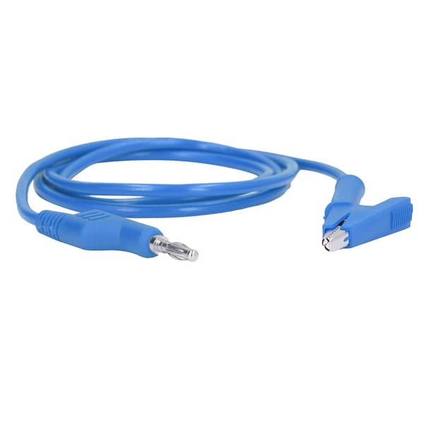 Krokodilleklemme Testledninger Bananplugg Ledning Kabel Fleksibel for Elektrisk Testing J.70035‑1 4mm Blå