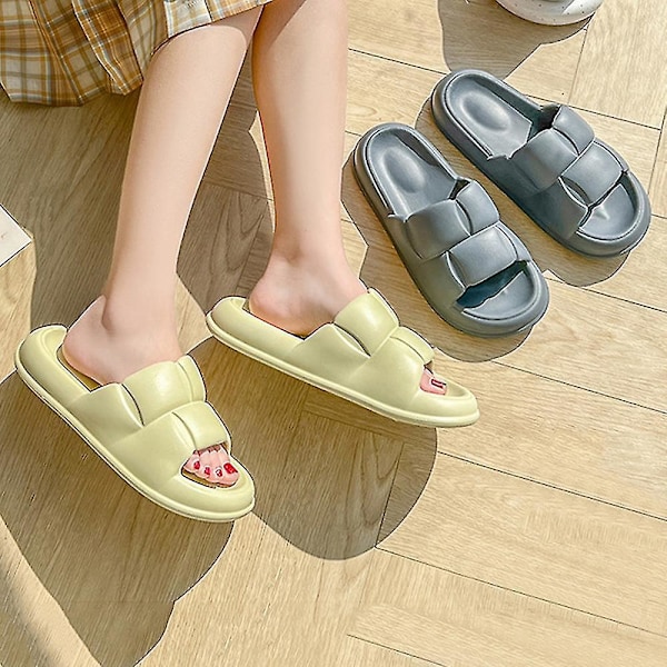 Mukavat paksut pohjalliset unisex-kotitossut kesään 40-41 valkoinen