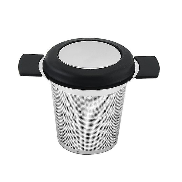 Extra Fine Mesh Tea Strainer - Stainless Steel Tea Infuser with Large Capacity Basket and Lid