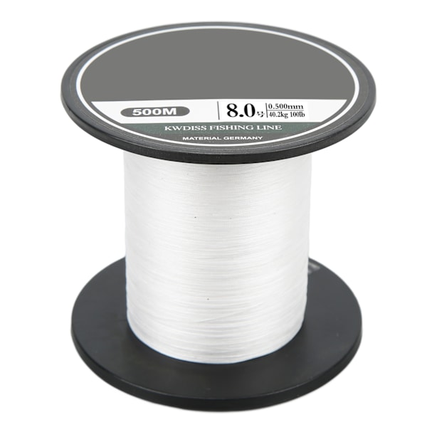 Flätad PE-fiskesnöre 8 trådar Multifilament fiskesträng 500m Ultra stark locktråd vit för havsfiske8.0