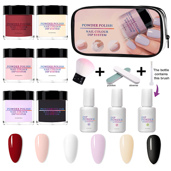 Dipping Powder Nail Starter Kit Dip Powder System Starter Nail Kit Akryl Dipping System til fransk negle manicure neglekunst sæt