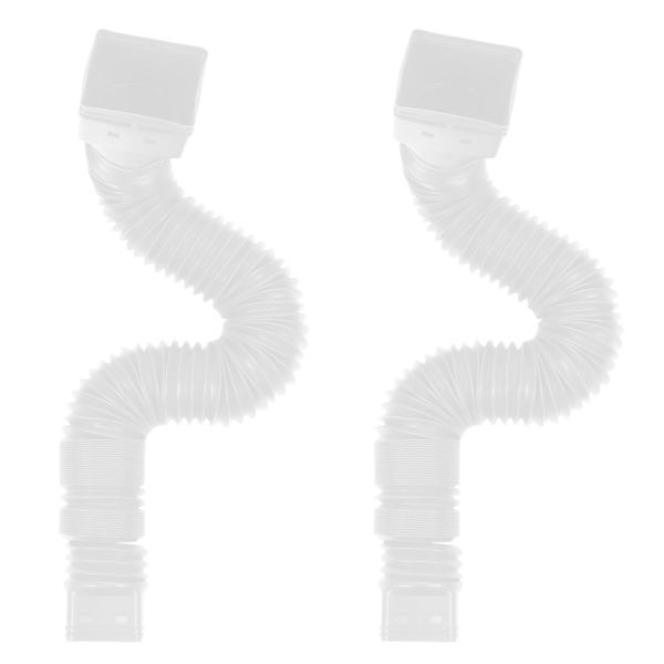 Gutter Downspout Extensions Utvidbar 2 Myk Slange Vann Overføring Regnvann Gutter Rør Hvit