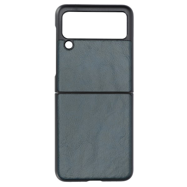 Fodral i äkta läder med skyddande vikfunktion för Samsung Galaxy Z Flip 3, blå