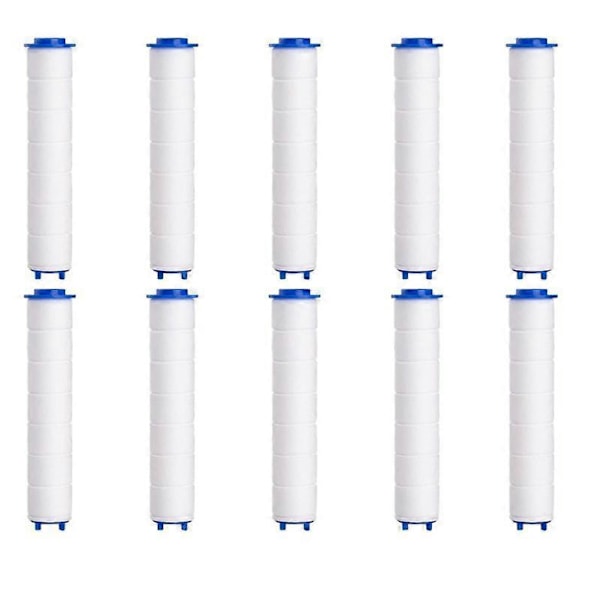 Dusjhode Filter 10 stk Utskiftbare Anti-kalk PP Bomulls Dusjfilter for Hånddusj 10.5cm