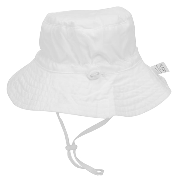 Barnebøttehatt Unisex Baby Boy Girl Utendørs Justerbar Strandlue Bøttehatt Hvit M