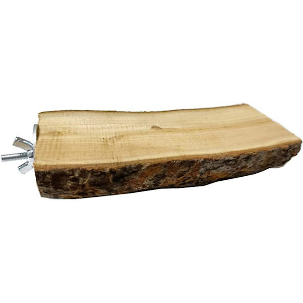 Naturlig Apple Wood Perch Platform för Parakiter, Nymfkakaduor, Conures - 7-8cm Bredd, 15cm Längd