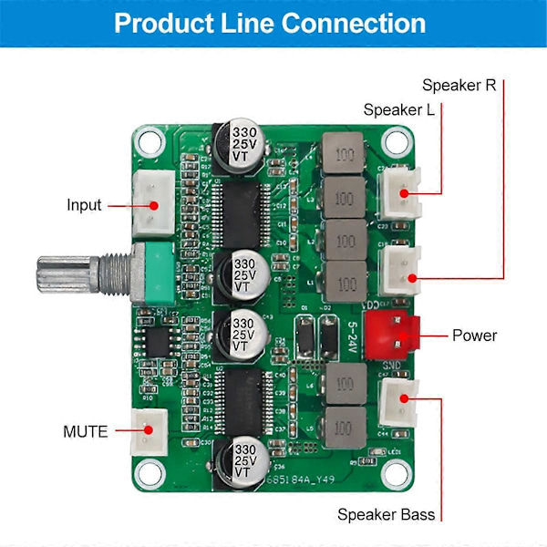 TPA3118 Digital Audio Forstærker Board 2.1 Kanal Forstærker Modul