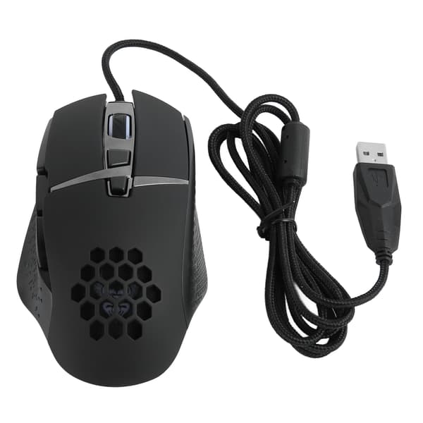 Gamingmus 8 programmerbare knapper RGB LED opptil 6400 DPI PC-gamingmus for stasjonær PC bærbar PC