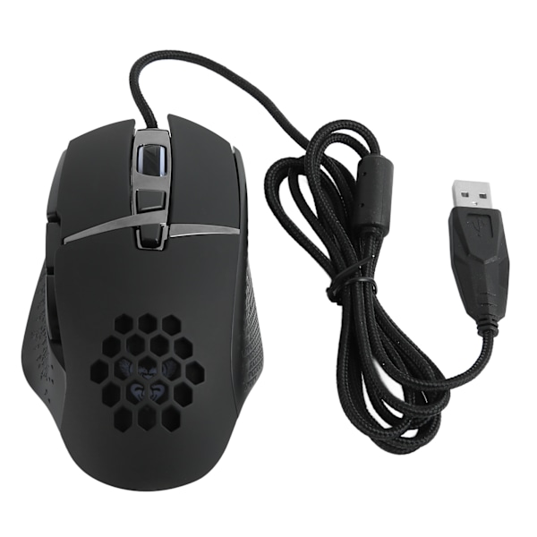 Spelmus med 8 programmerbara knappar RGB LED upp till 6400 DPI PC-spelmus för stationär dator bärbar dator