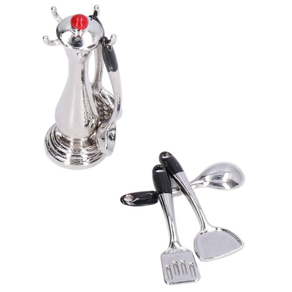 Dukkehus Køkkenredskaber DIY Miniature Dukkehus Miniature Lang Ske Colander Skovl Spatel til Dukkehus Værelse