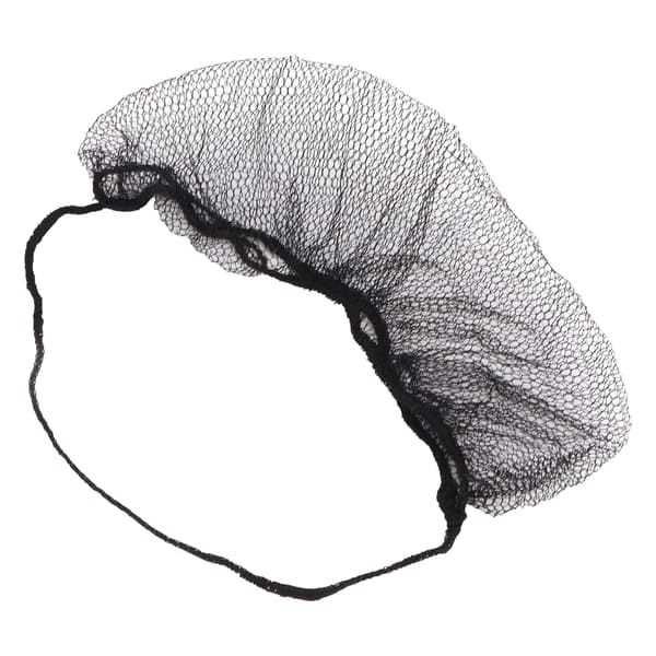 100 stk. skægbeskyttere, engangs, nylon, elastiske, åndbare, latexfri, sorte