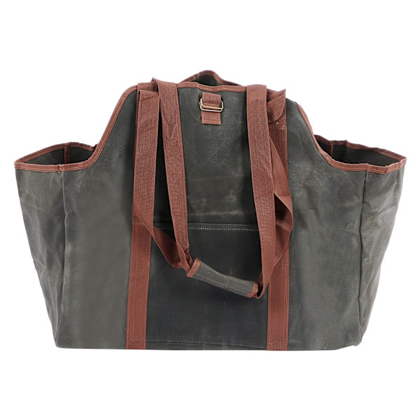 Vanntett vokset lerret vedbærer tote bag peisvedholder vedbæreveske for utendørs