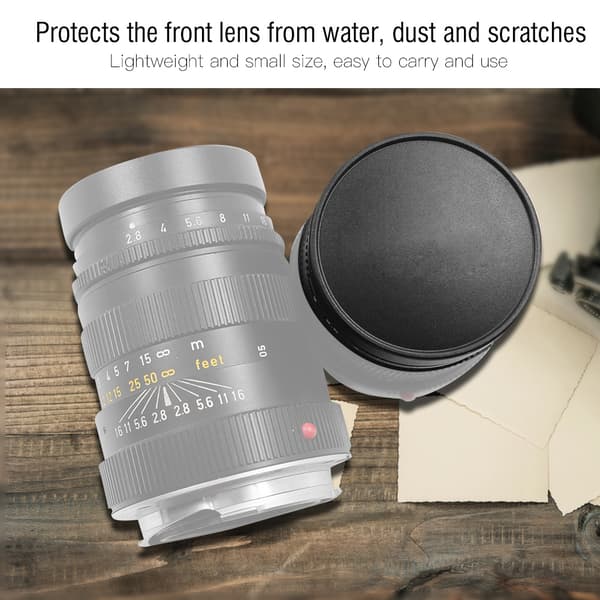 Professionel 39 mm objektiv metal frontdæksel til Leica kameraer fotograferingstilbehør sort