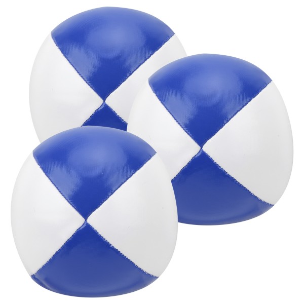 3 stk PU-læder jongleringsbolde Indendørs Fritid Bærbar Performance Øvelsesbolde Blå Hvid