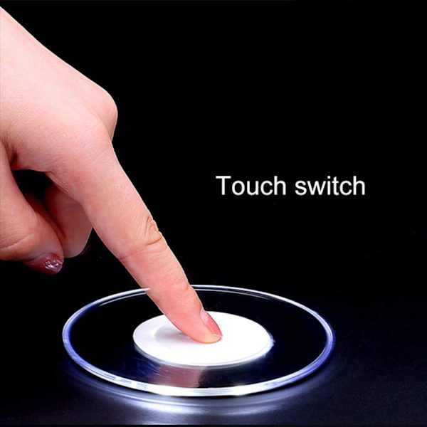 Gennemsigtig selvlysende Coaster Rund LED Cup Mat Drikkeglas Luminous Mat
