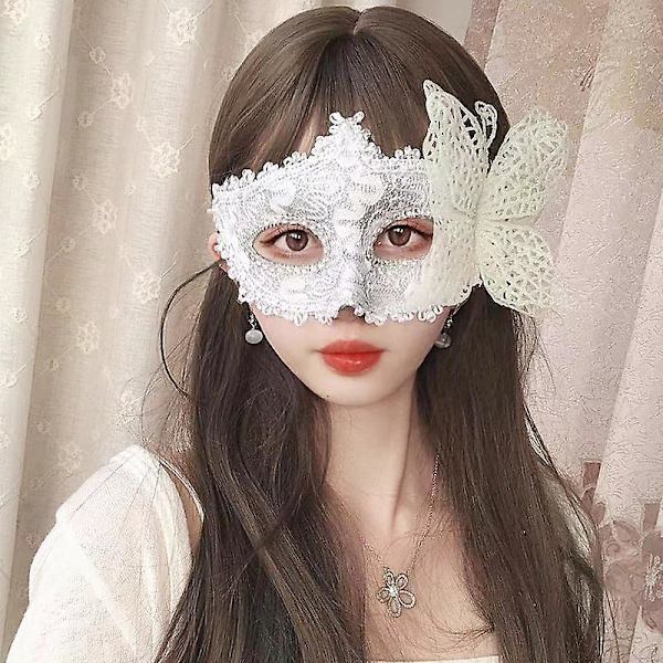 Venetiansk spetsmask för par - Elegant karnevalfest kostymball accessoar