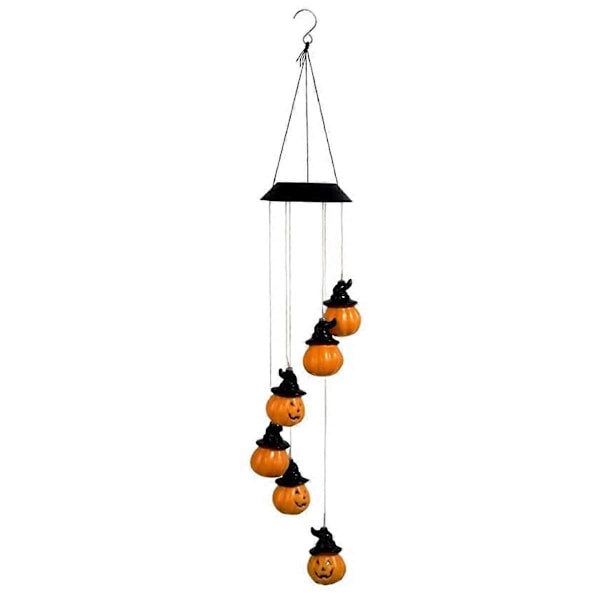 Halloween Gresskar Solcelledrevet Vindklokke Gresskar Solcellelys