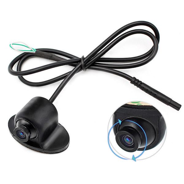 12V Mini CCD Coms HD Nattsyn 360° Bil Bakre Front Side View Ryggekamera
