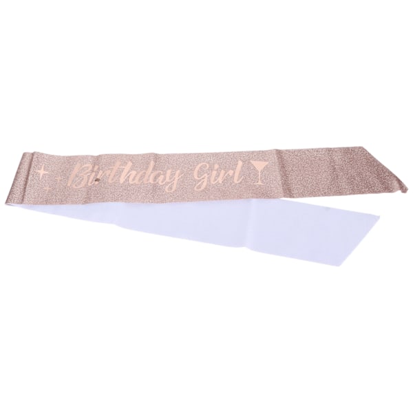 Födelsedagsflickans Sash Tiara Ros Guld Sprinkle Sparkling Födelsedagsflickans Sash Rhinestone Crown Tiara Kit Festdekoration