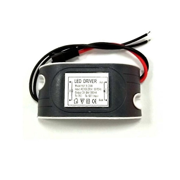 Hög Effekt 8-24W LED Drivrutin Strömförsörjning Konstant Ström 300mA