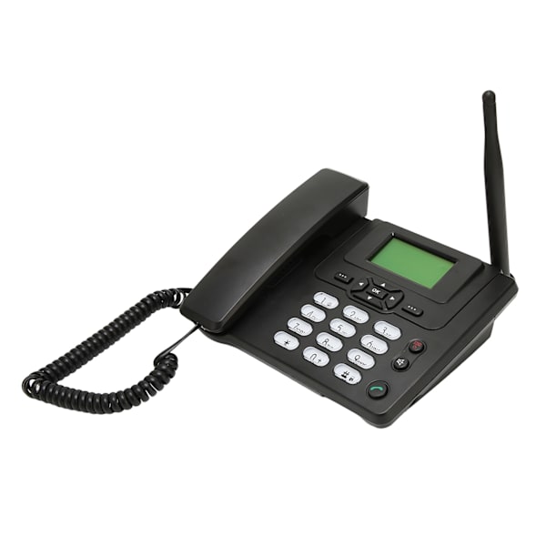 Trådløs telefon multifunksjon store knapper GSM900MHZ 1800MHZ Dual Frequency bordtelefon EU-plugg 100‑240V