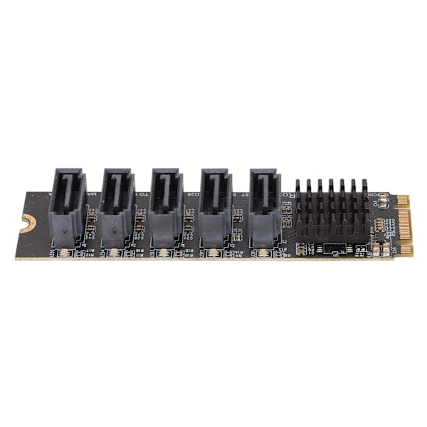 M.2 til SATA3.0 Riser-kort PH57 M.2 til SATA3.0 5-port harddisk-udvidelseskort PM-funktion PCI E til SATA-adapterkort