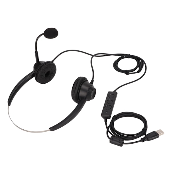 H360D-USB-1 Binaural USB-affärsheadset med justerbar högtalarvolym och mikrofonljud