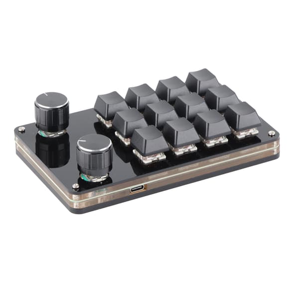 Rød Switch Makro Tastatur Plug and Play Ergonomisk Tilpassede Knapper USB Mini Keypad til Desktop PC 12 Taster 2 Knapper
