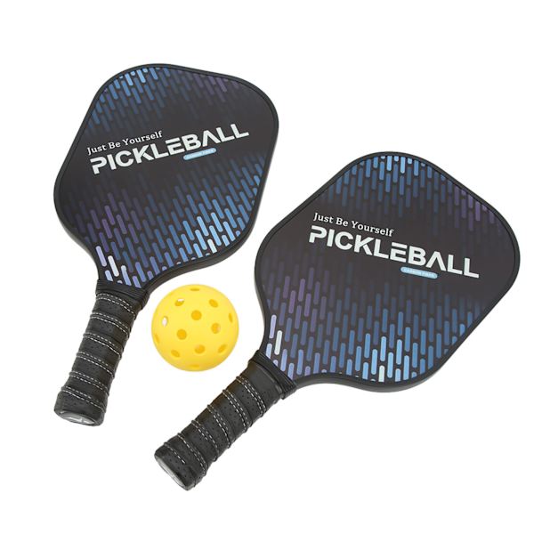LEIJIAER Pickleball-utrustning Kolfiber med förvaringsväska Pickleball 2 paddel och 4 bollar set för utomhussporter