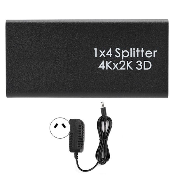 HDMI 1 inn 4 ut splitter 1.4 4K 2K 1x4 distributør 100‑240V rask overføring ingen forsinkelseAU