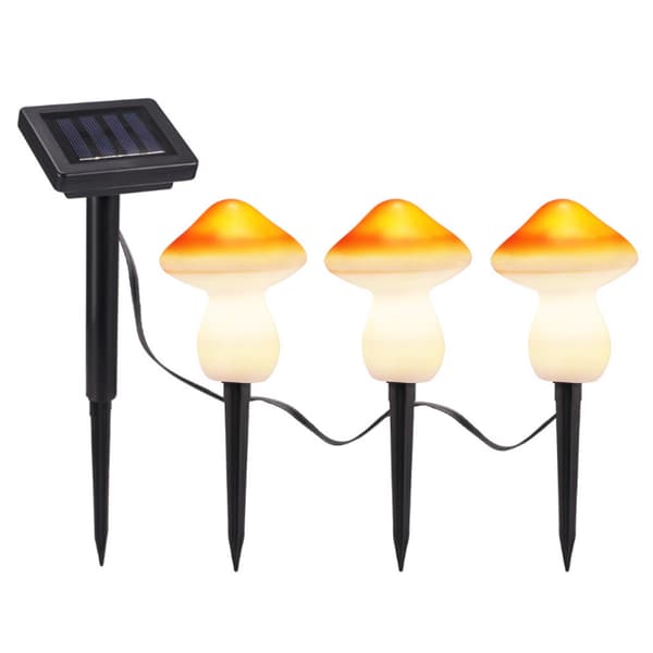 Svampeformet græsplænelampe Solar havelamper LED vandtæt lampe til udendørs sti