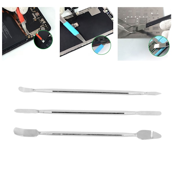 Universal 3Pcs Metal Spudger Reparation Öppning Pry Tool Kit