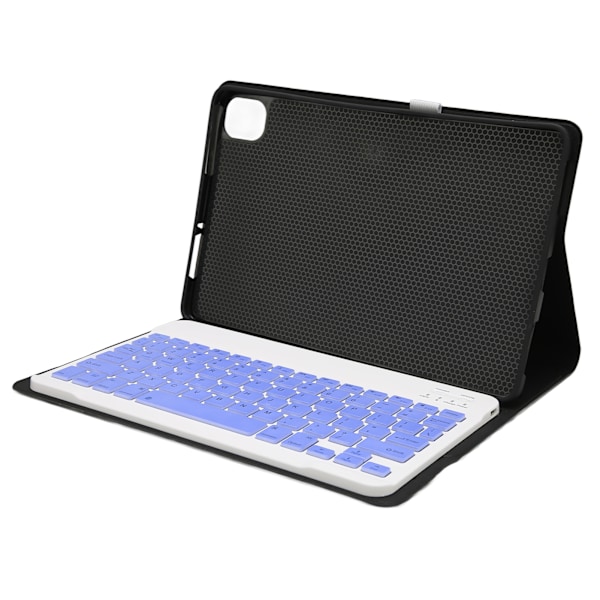 Mini trådlöst tangentbord 11 tum vattentätt ultratunt tyst skrivande bärbart tangentbord med läderfodral för Pad5 Pro5 svart