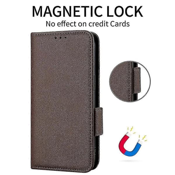 Telefonfodral för HTC U24 Pro 5G Läderfodral Brun Brown HTC U24 Pro 5G