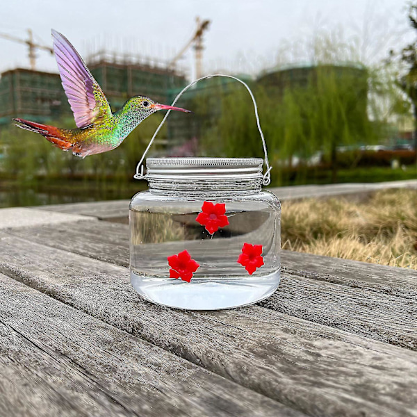 Bärbar hängande kolibrimatare för utomhusbruk - Fluid Flower Bird Feeder