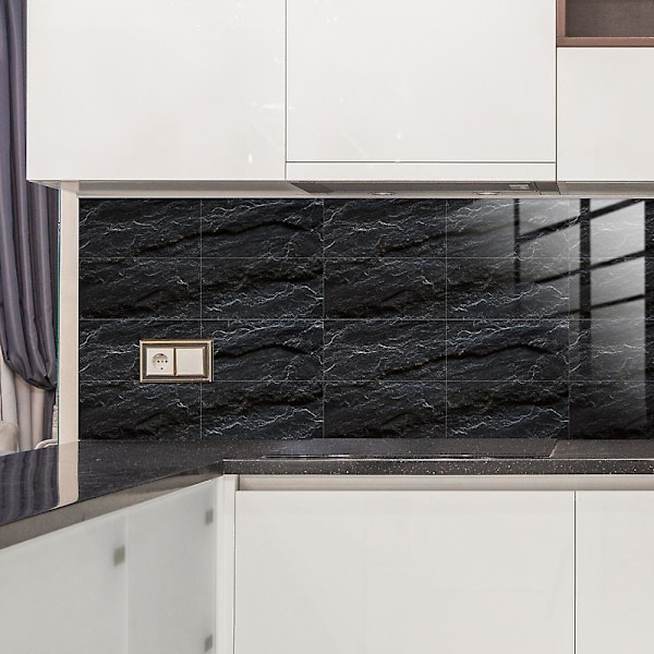 4 kpl Seinälaattatarroja 15x30cm PVC Itseliimautuva Keittiön Kaapin Huonekalupöytä