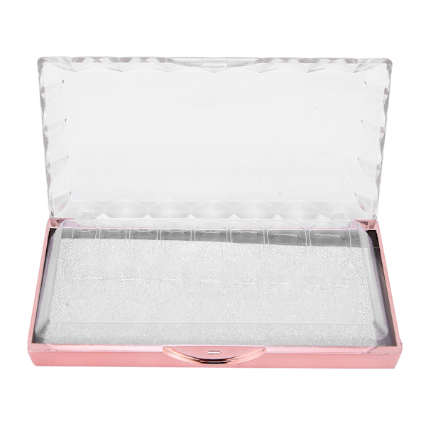 16 gitterrum Fake Nail Opbevaringsboks Bærbar Akryl Fake Nail Box til Home SalonA Style