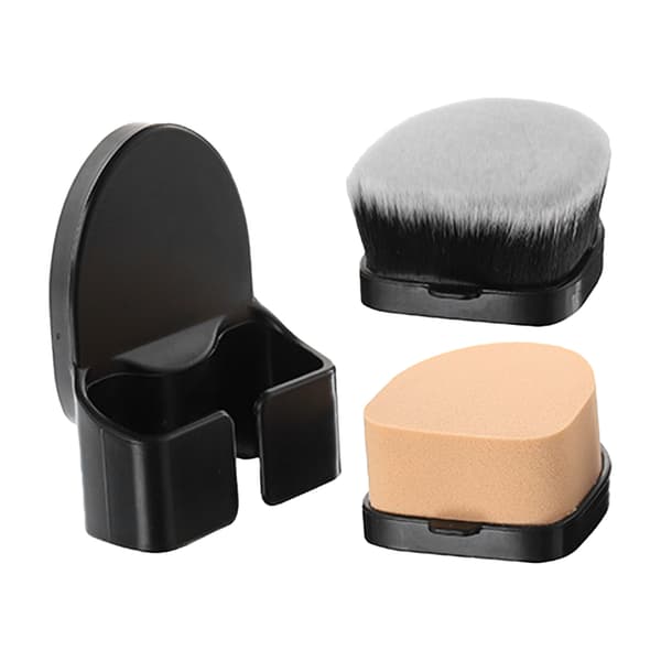 Multifunktionel Foundation Makeup Børste Elastisk Kosmetisk Pudderbørste Makeup Værktøj Sort
